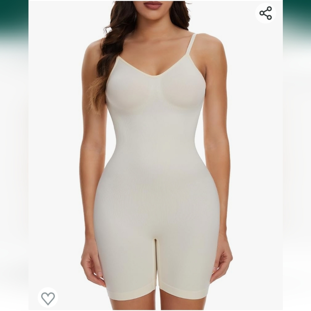 NWOT SHAPERIN Ribbed Mid-Thigh Bodysuit Shapewear Seamless Body Shaper, …